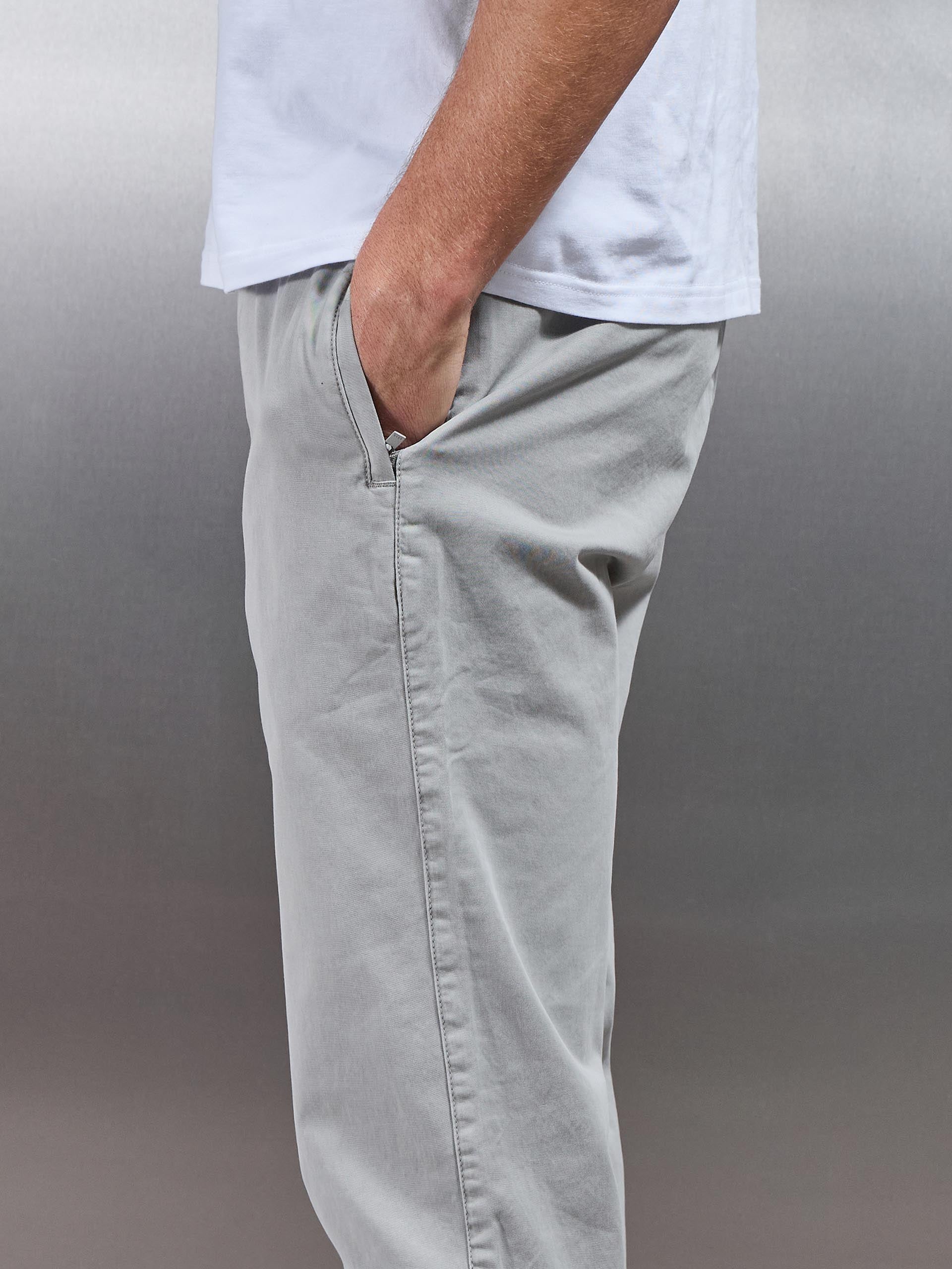 Relaxed Fit Garment Dye Trouser in Stone
