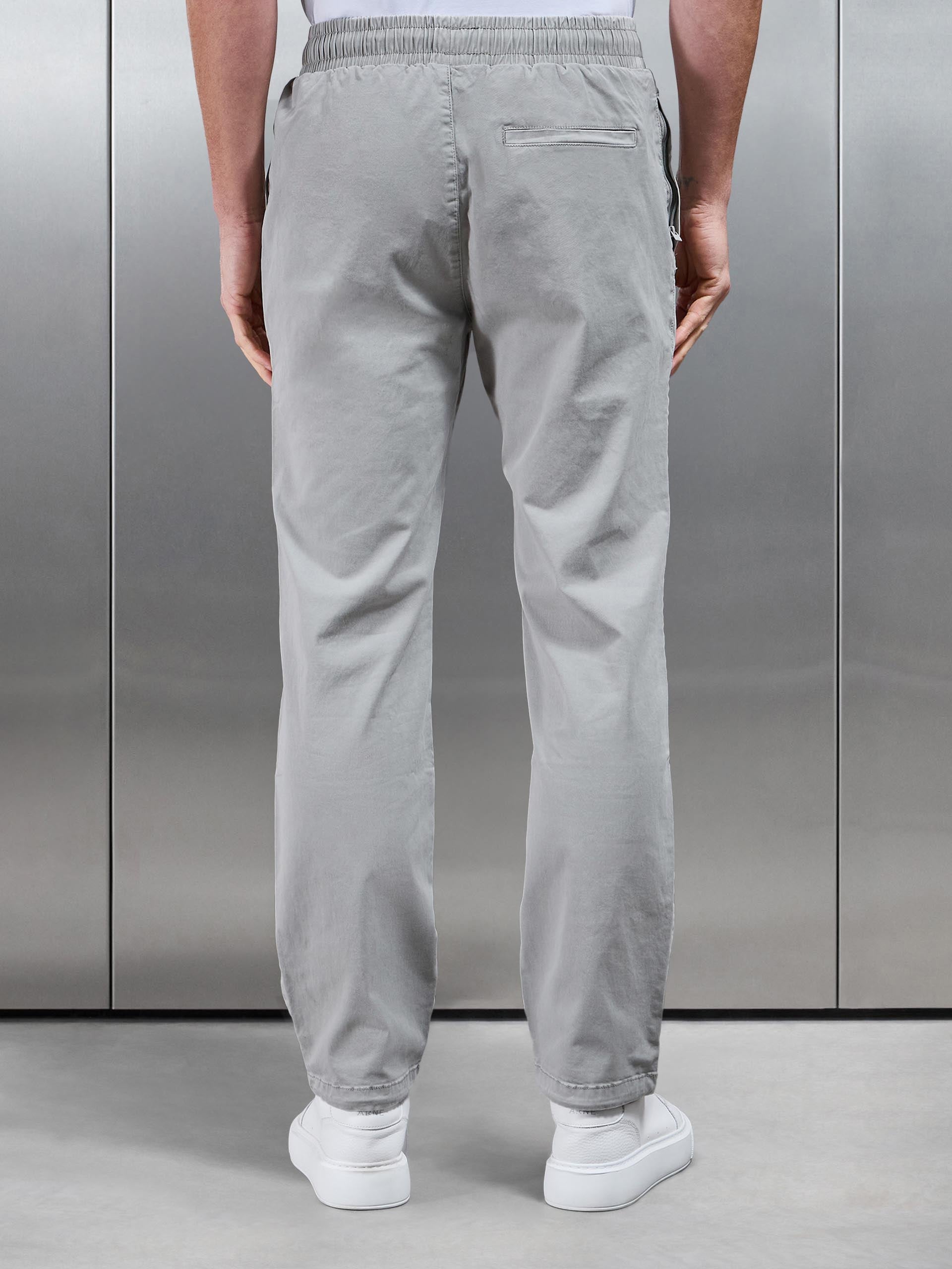 Relaxed Fit Garment Dye Trouser in Stone