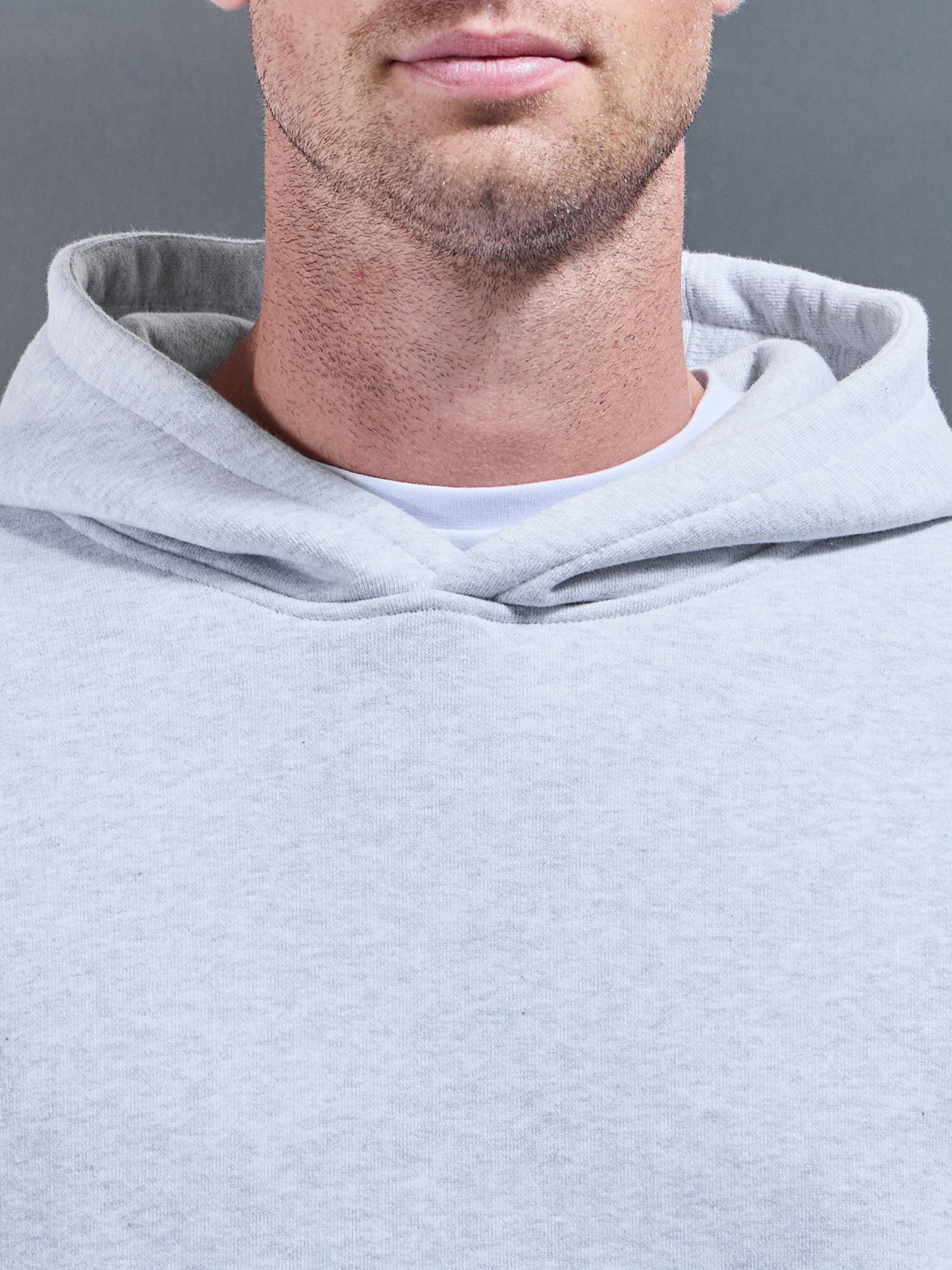 Relaxed Fit Hoodie in Marl Grey