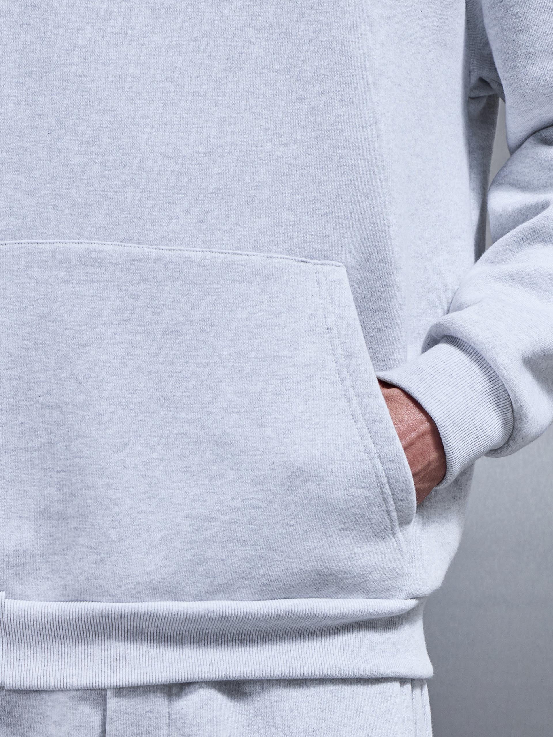 Relaxed Fit Hoodie in Marl Grey