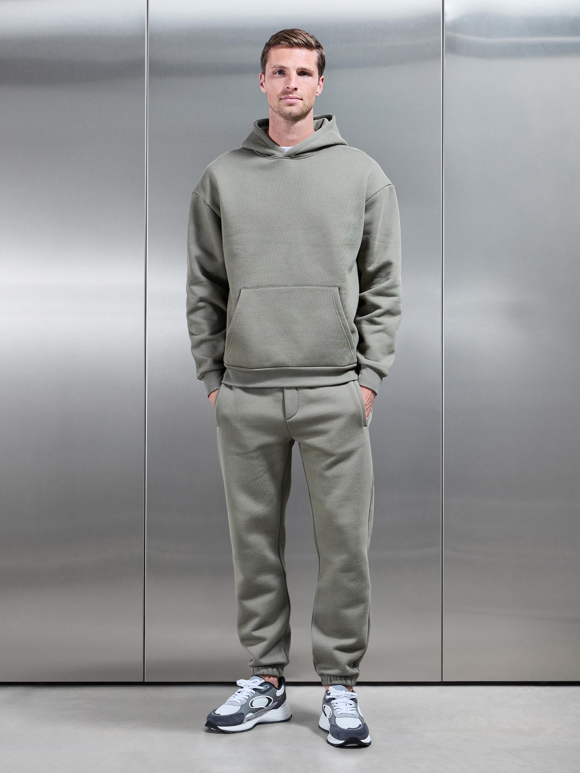 Relaxed Fit Hoodie in Olive