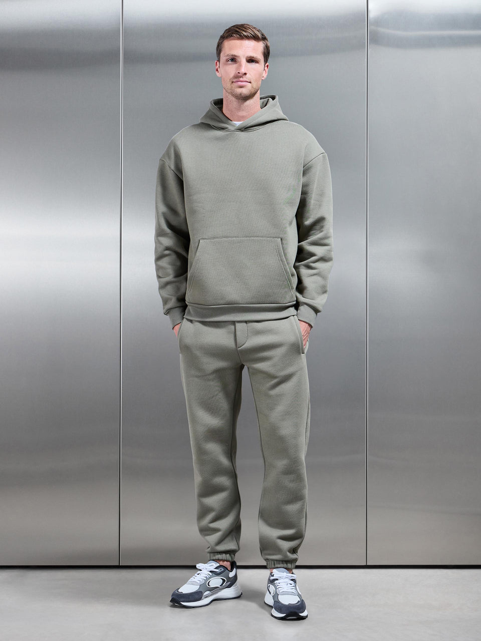 Relaxed Fit Hoodie in Olive