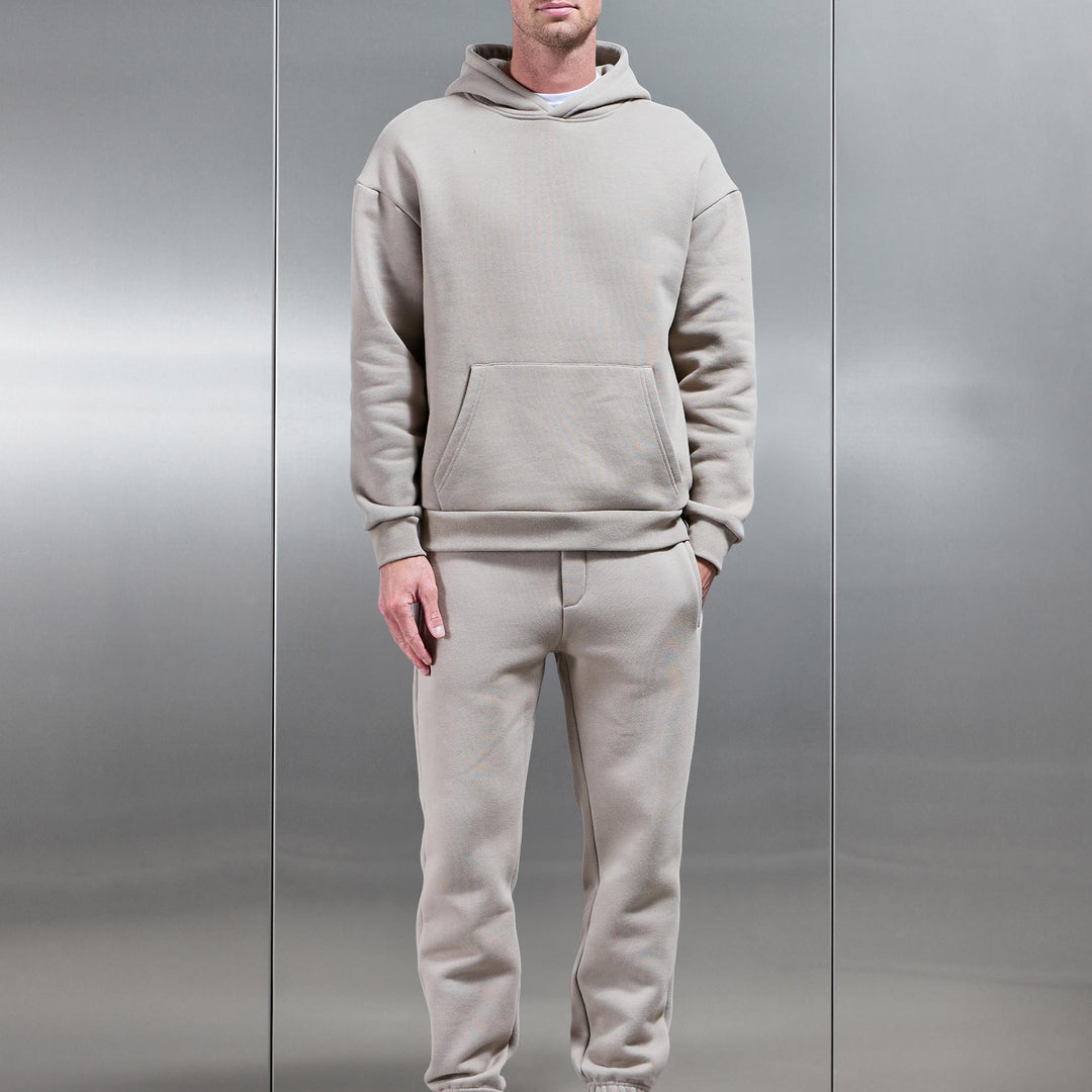 Relaxed Fit Hoodie in Stone