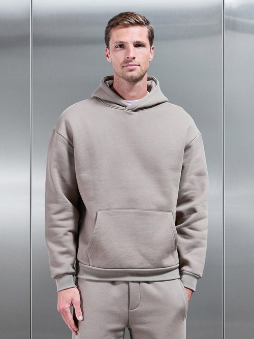 Relaxed Fit Hoodie in Taupe