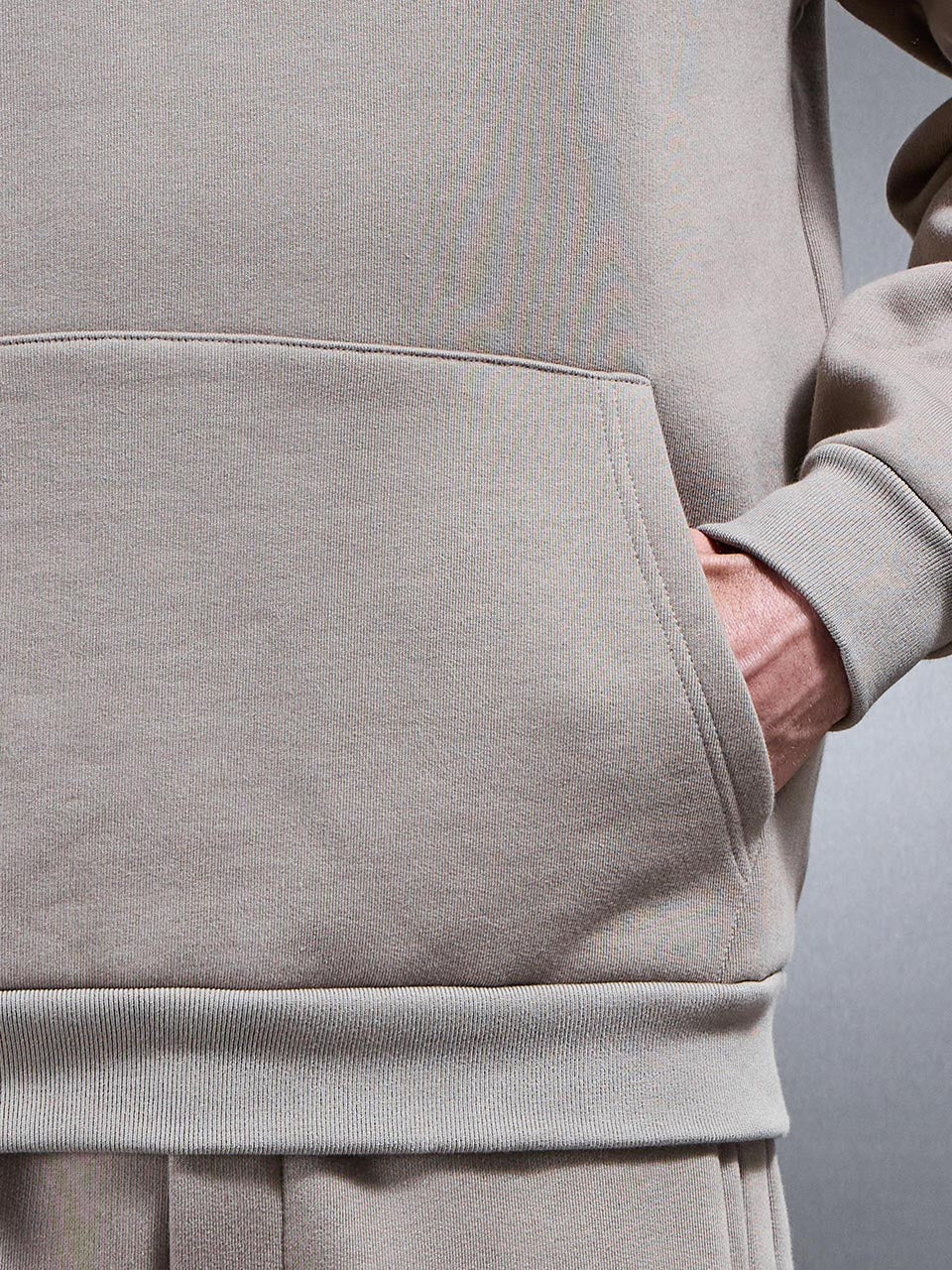 Relaxed Fit Hoodie in Taupe