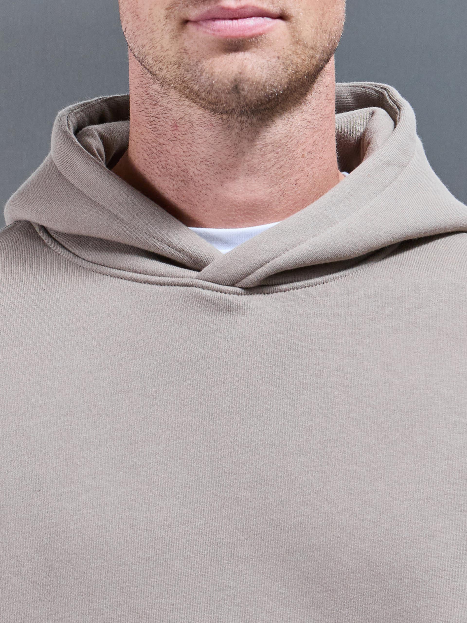 Relaxed Fit Hoodie in Taupe