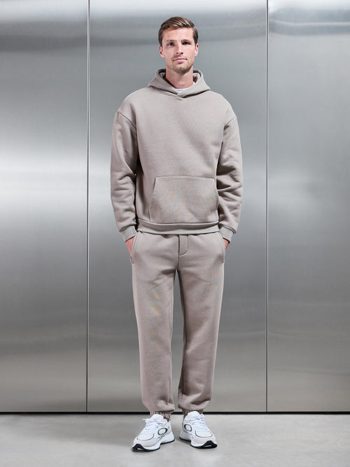 Relaxed Fit Hoodie in Taupe
