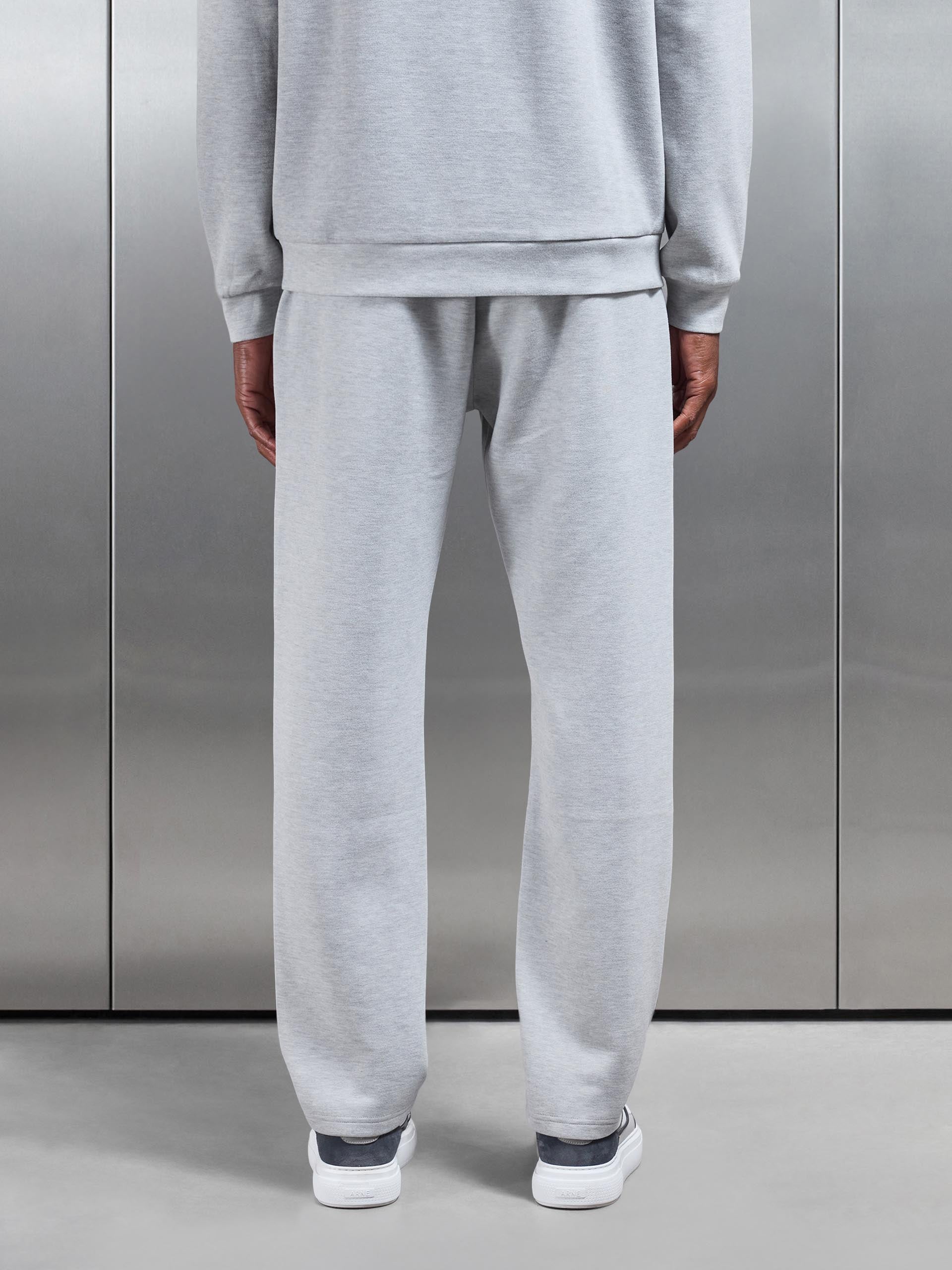 Relaxed Fit Knitted Jogger in Marl Grey