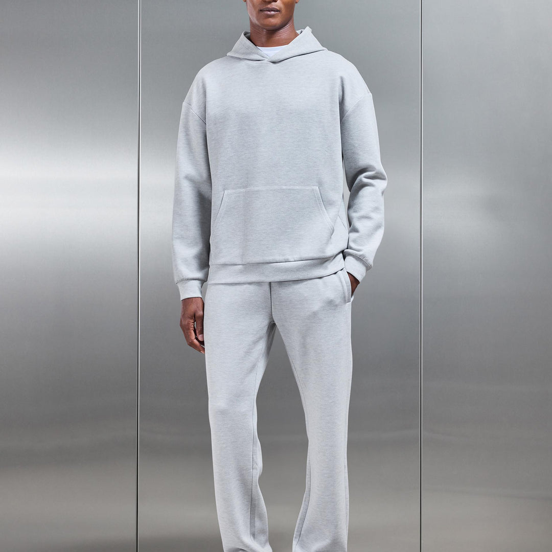 Relaxed Fit Knitted Jogger in Marl Grey