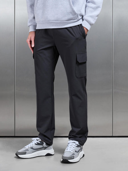 Relaxed Fit Nylon Cargo Pant in Grey
