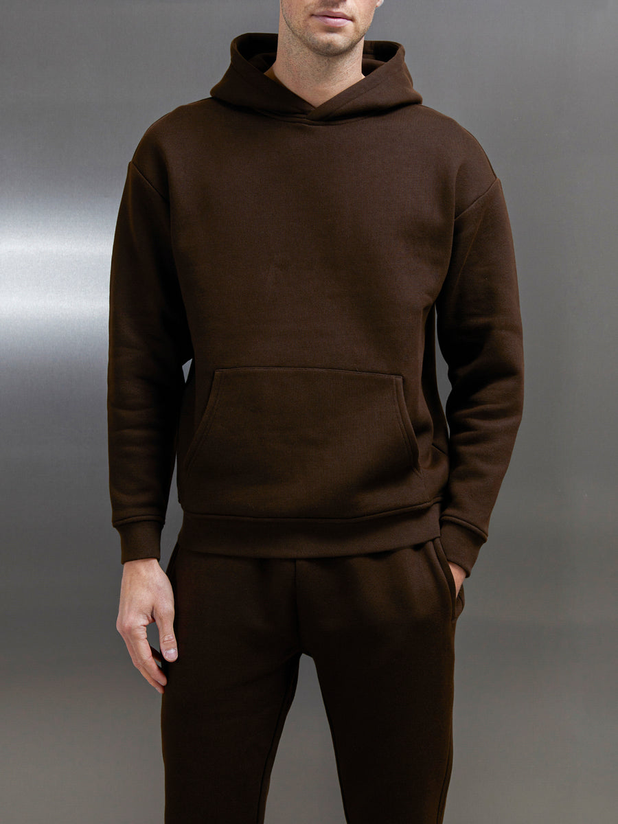 Relaxed Fit Hoodie in Brown