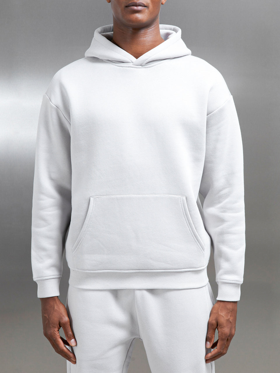 Relaxed Fit Hoodie in Mid Grey