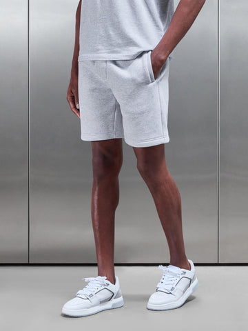 Relaxed Fit Short in Marl Grey