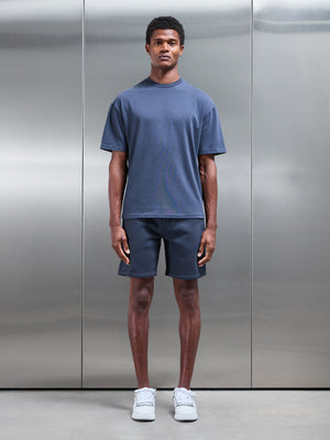 Relaxed Fit Short in Slate Blue