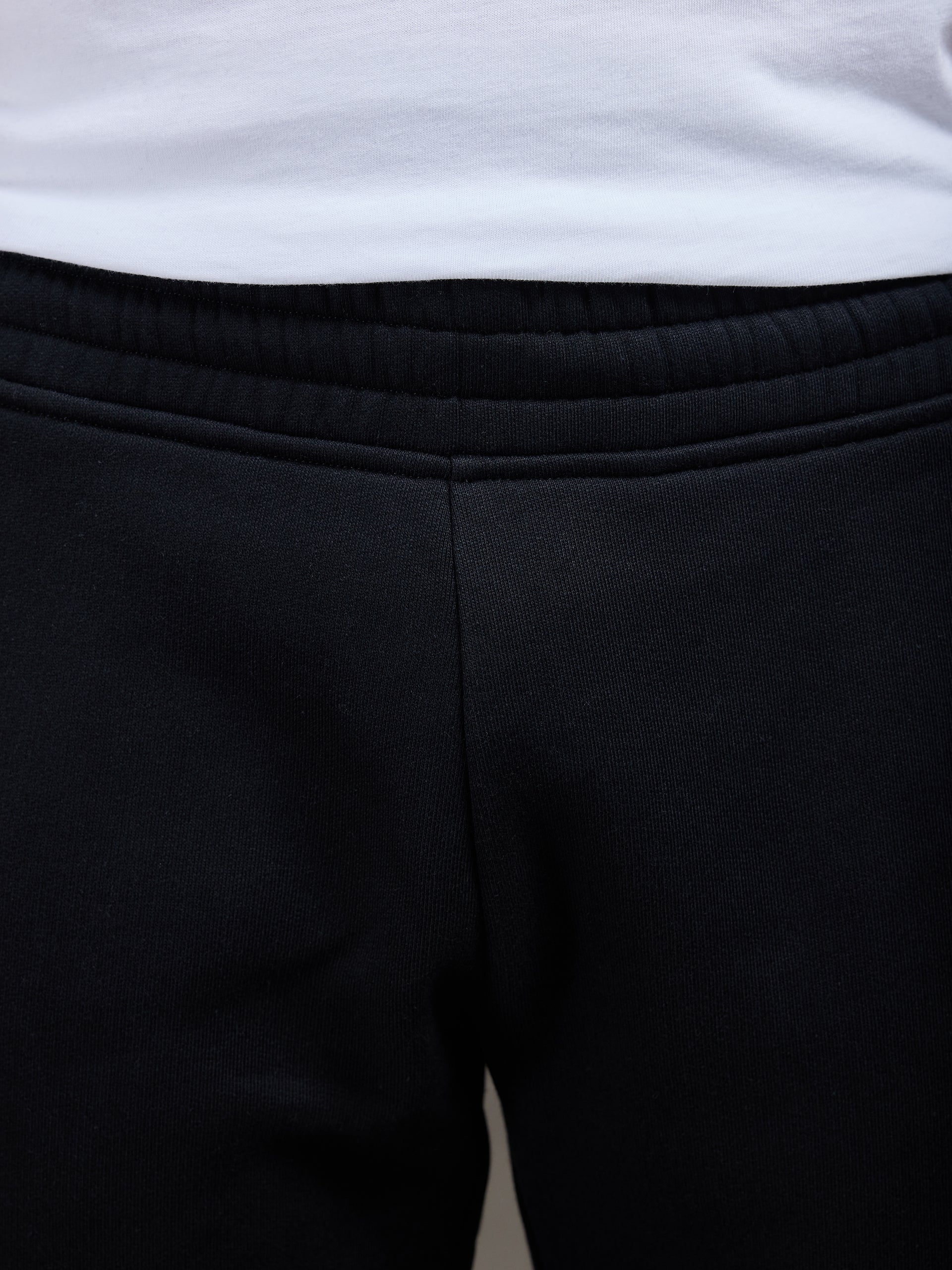 Relaxed Fit Straight Leg Jogger in Black