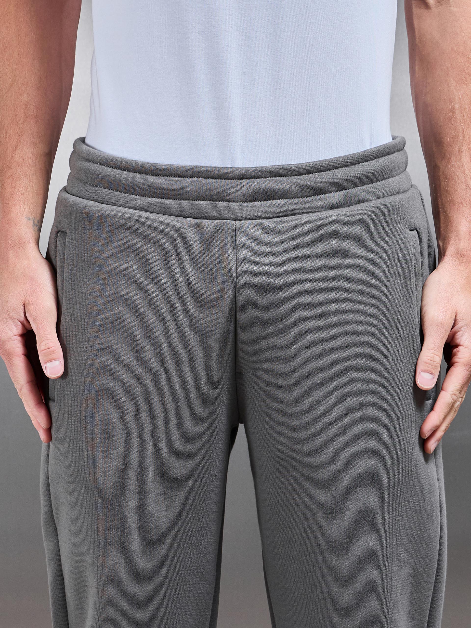 Relaxed Fit Straight Leg Jogger in Grey