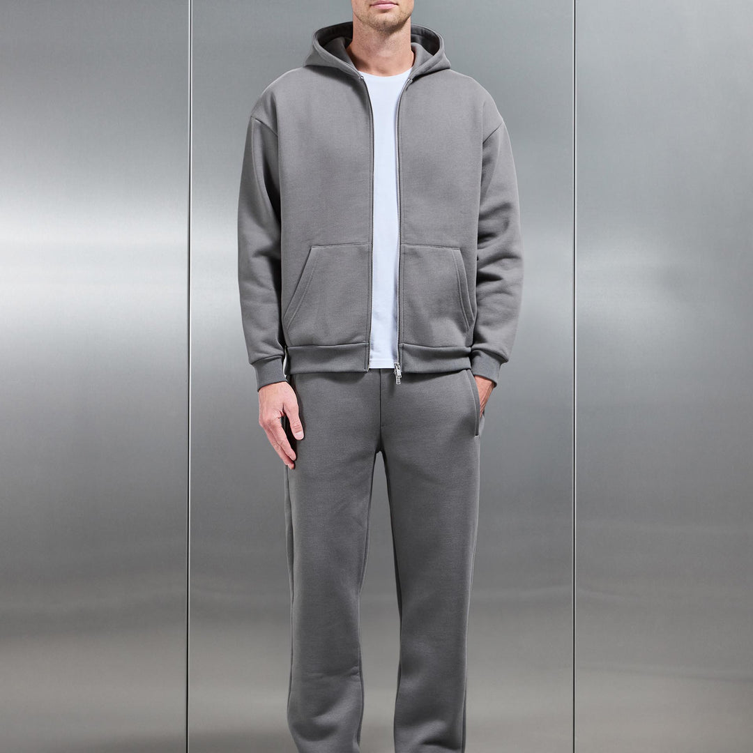 Relaxed Fit Straight Leg Jogger in Grey