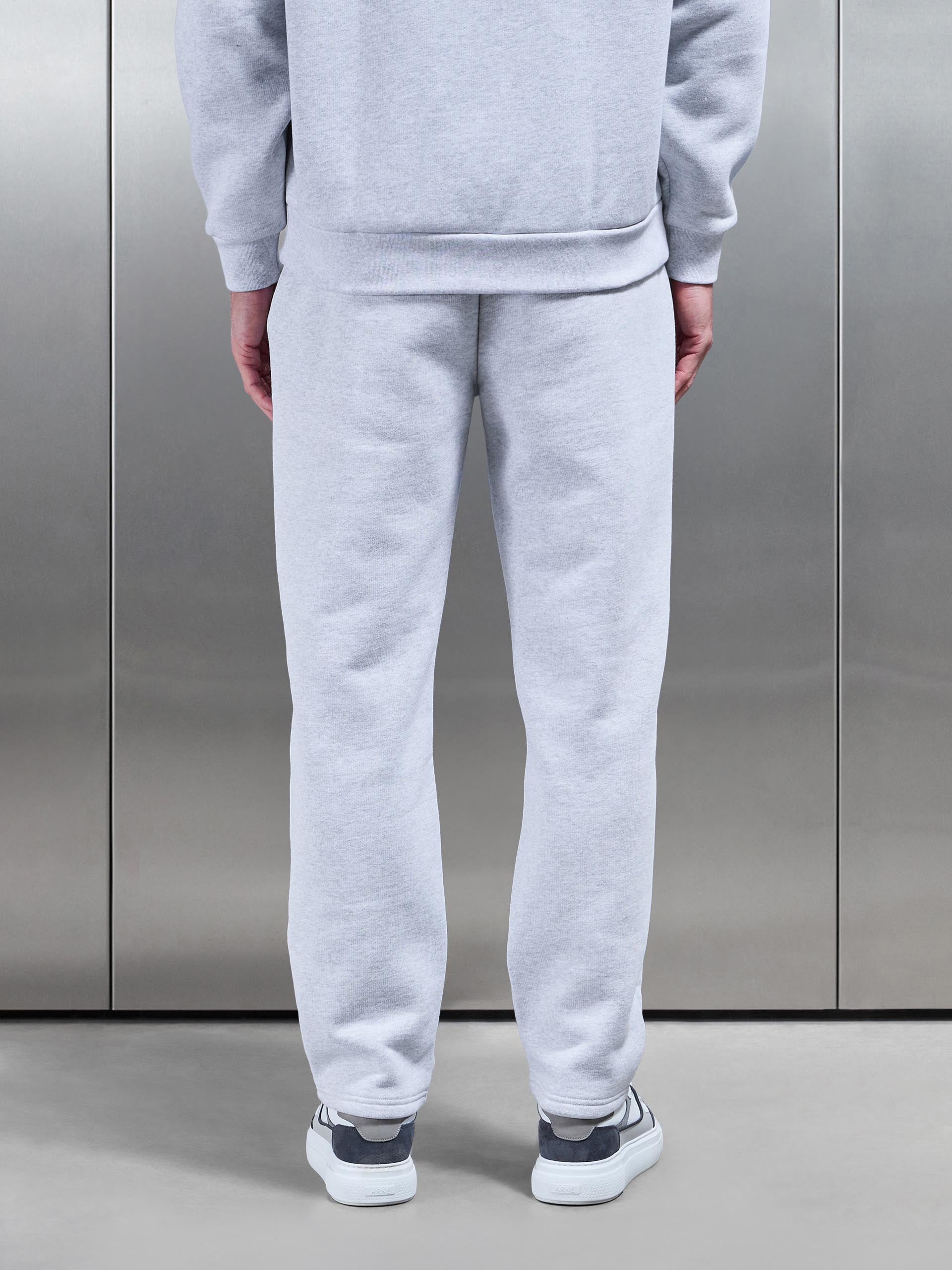 Relaxed Fit Straight Leg Jogger in Marl Grey