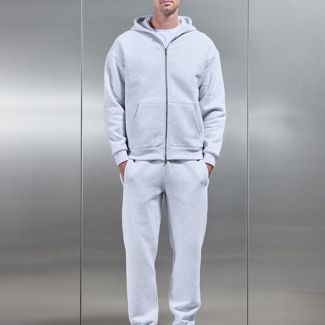 Relaxed Fit Straight Leg Jogger in Marl Grey