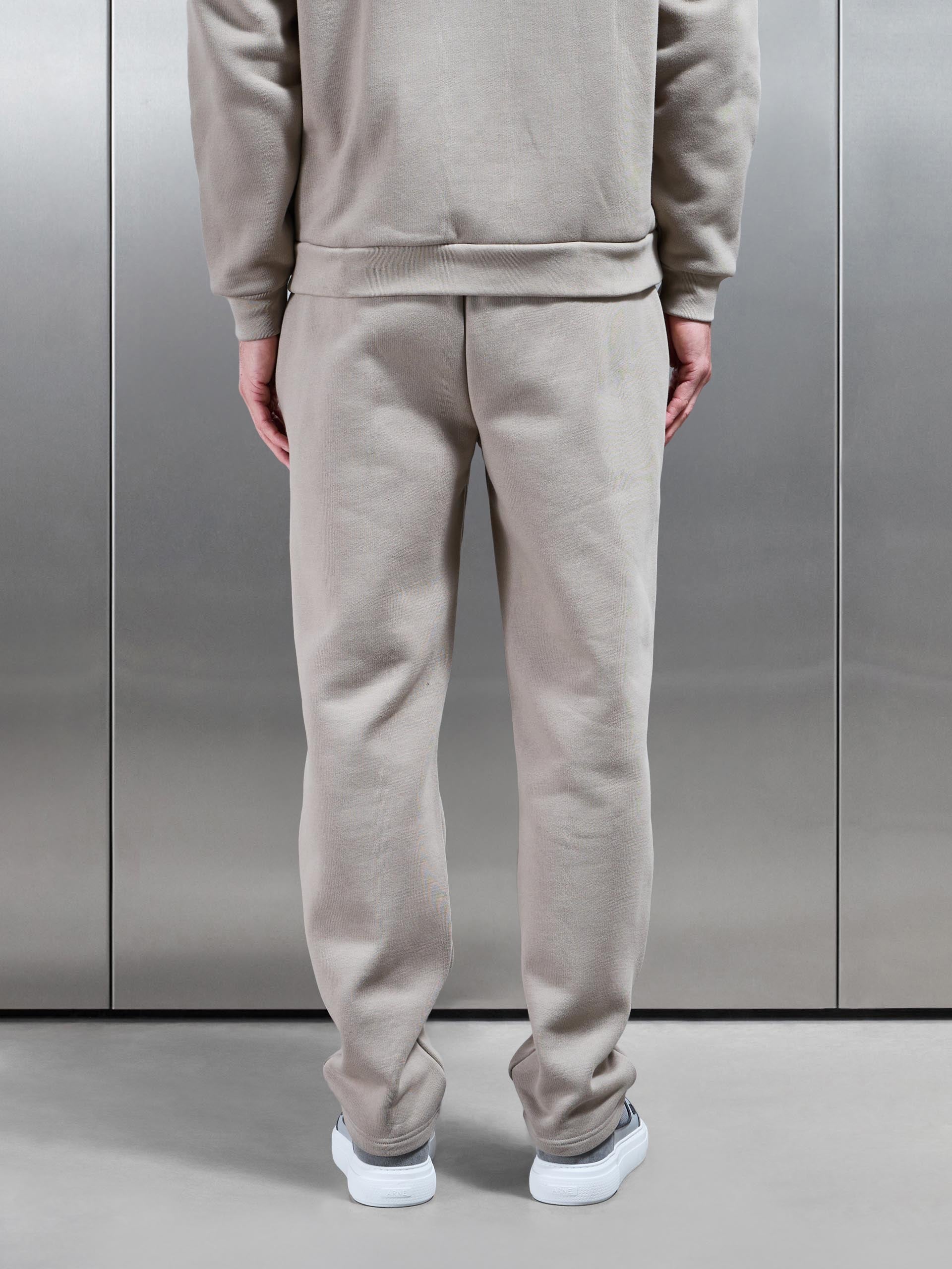 Relaxed Fit Straight Leg Jogger in Stone