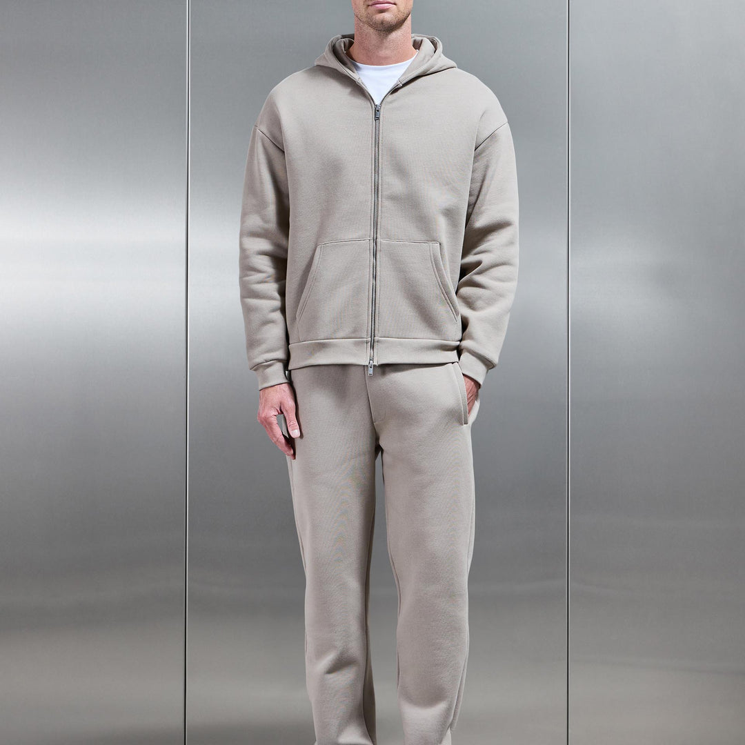 Relaxed Fit Straight Leg Jogger in Stone