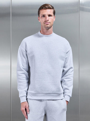 Relaxed Fit Sweatshirt in Marl Grey