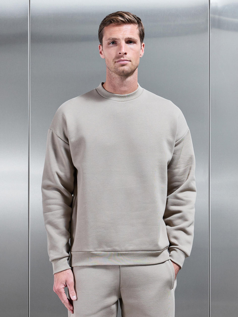 Relaxed Fit Sweatshirt in Stone