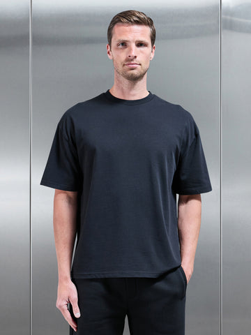 Relaxed Fit Cotton T-Shirt in Black
