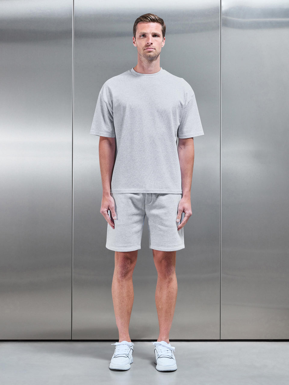 Relaxed Fit T-Shirt in Marl Grey