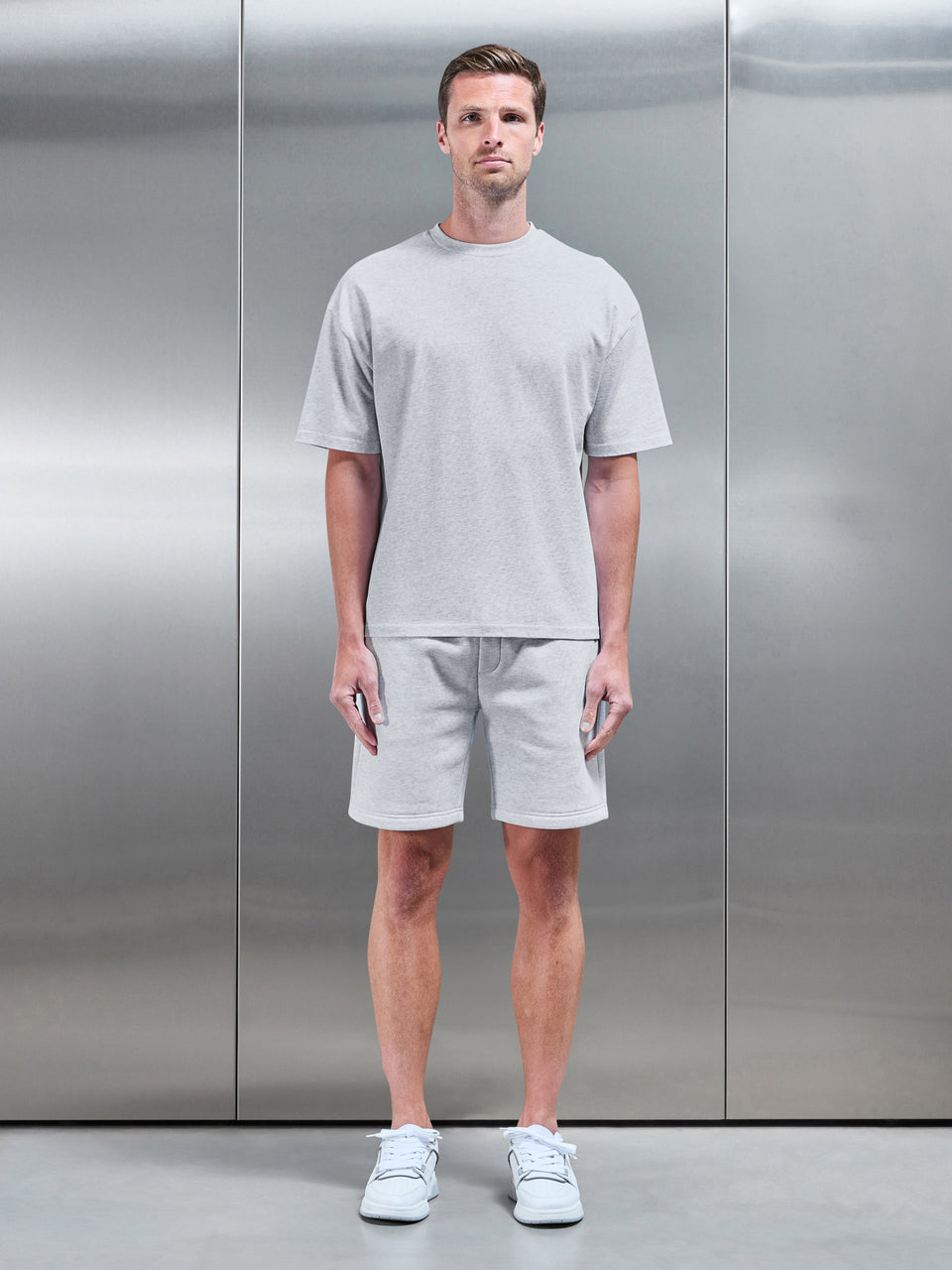 Relaxed Fit T-Shirt in Marl Grey