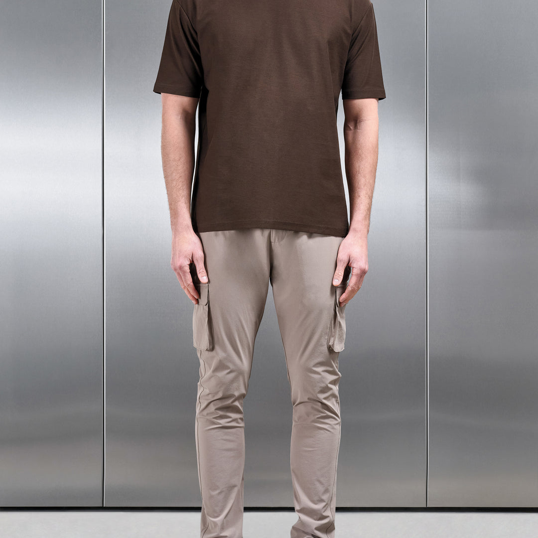 Relaxed Fit Cotton T-Shirt in Brown