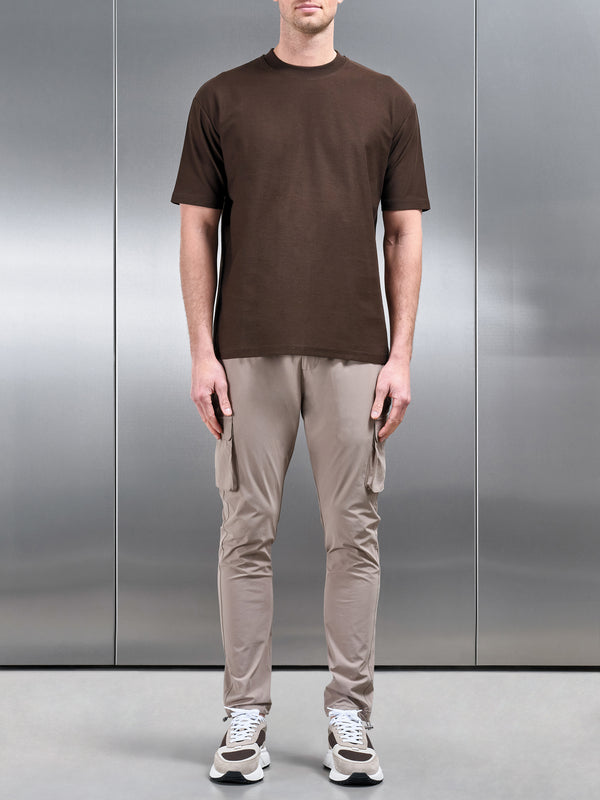 Relaxed Fit Cotton T-Shirt in Brown