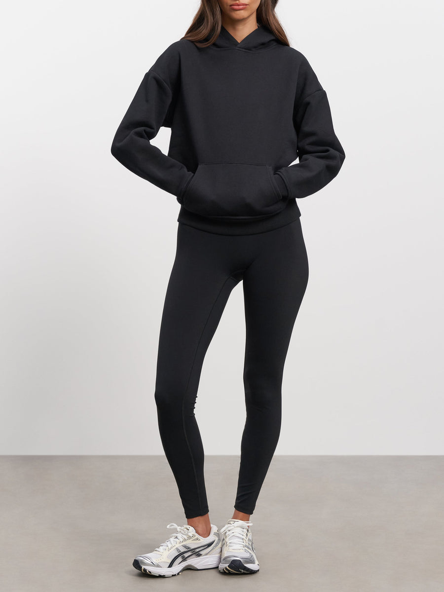 Womens Relaxed Hoodie in Black