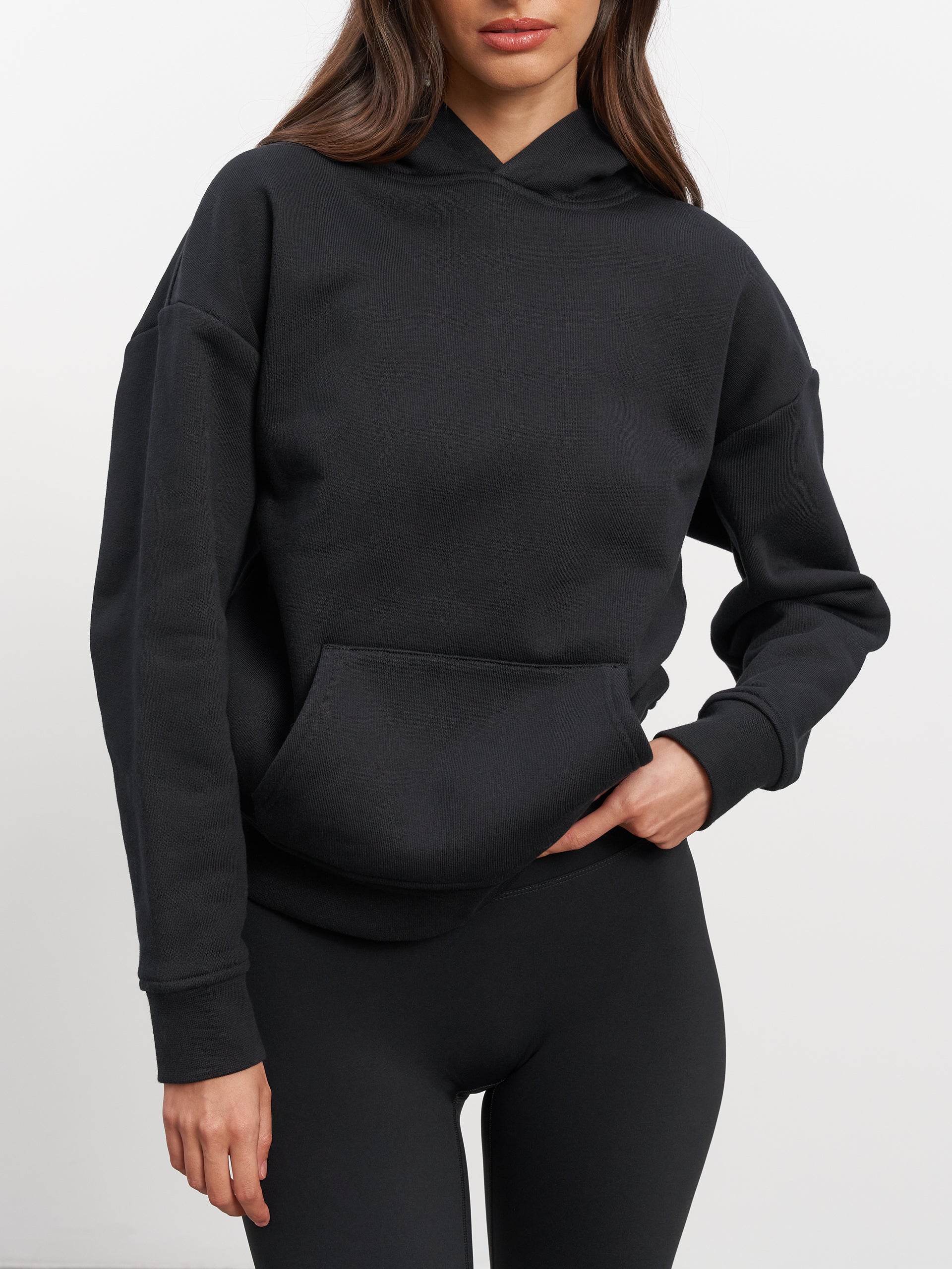 Womens Relaxed Hoodie in Black