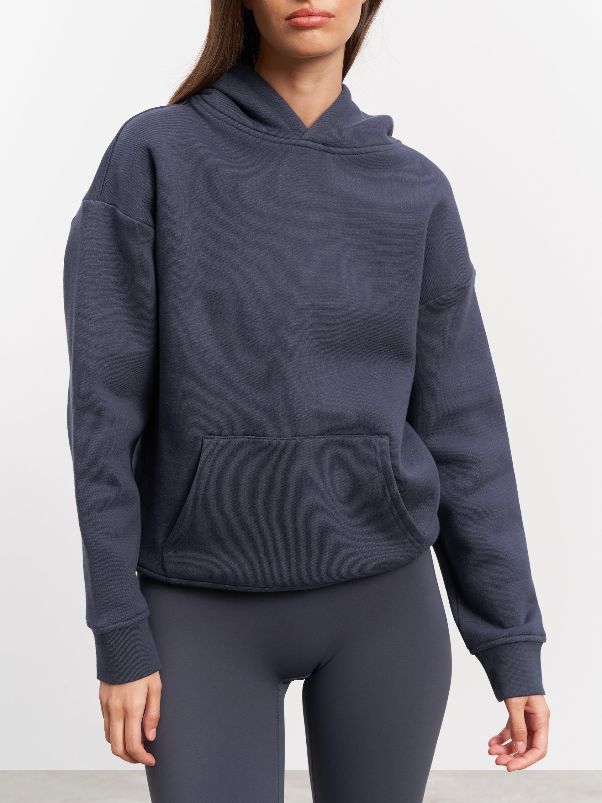 Womens Relaxed Hoodie in Slate Blue