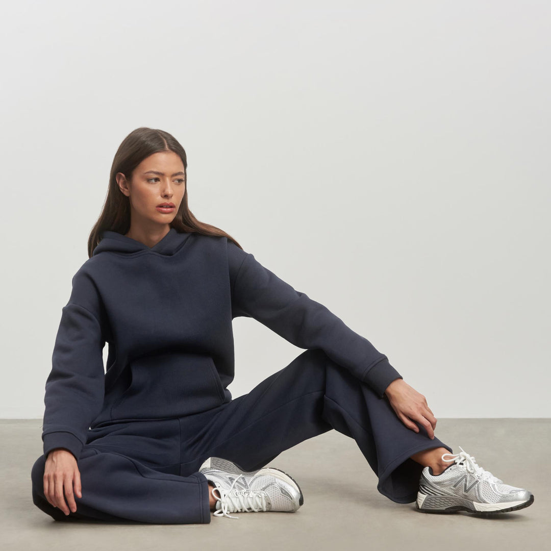 Womens Relaxed Hoodie in Slate Blue