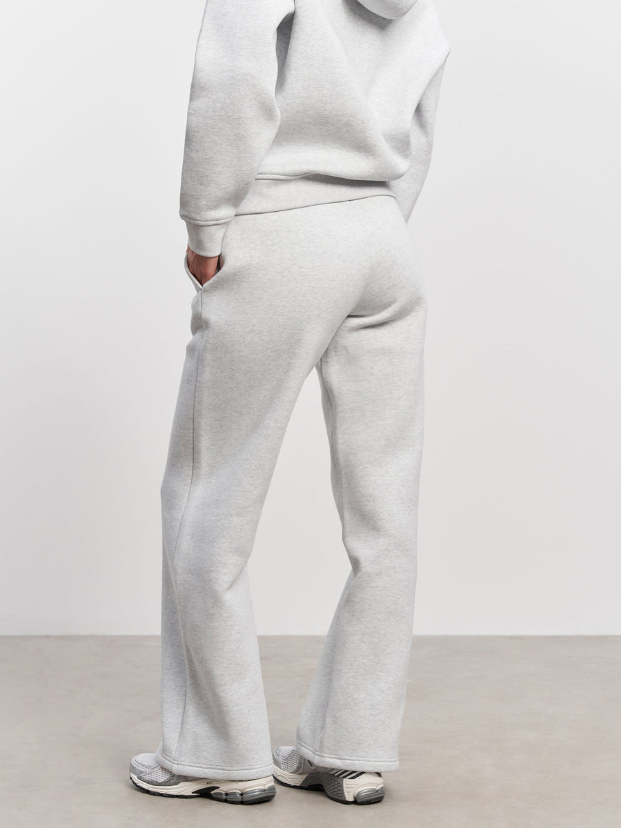 Womens Relaxed Straight Leg Jogger in Marl Grey