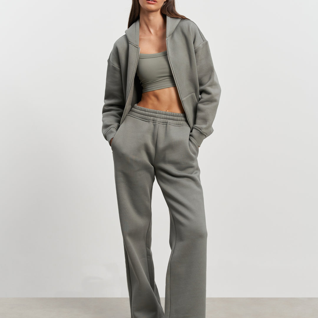 Womens Relaxed Straight Leg Jogger in Sage