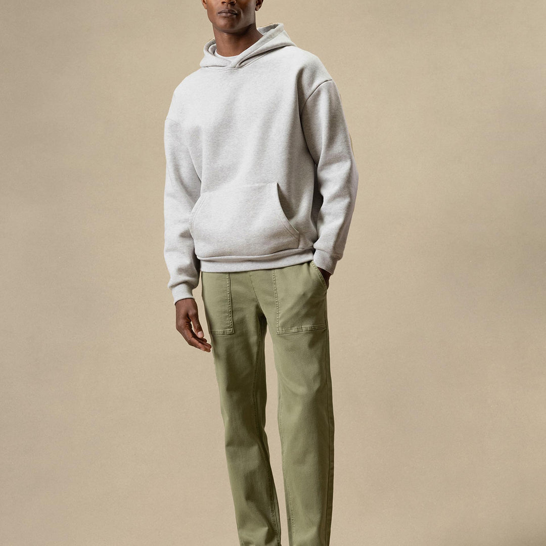 Relaxed Fit Hoodie in Marl Grey