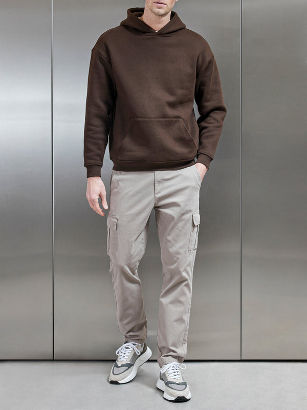 Smart Relaxed Cotton Cargo Pant in Taupe