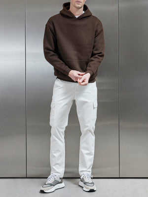 Smart Relaxed Cotton Cargo Pant in Off White