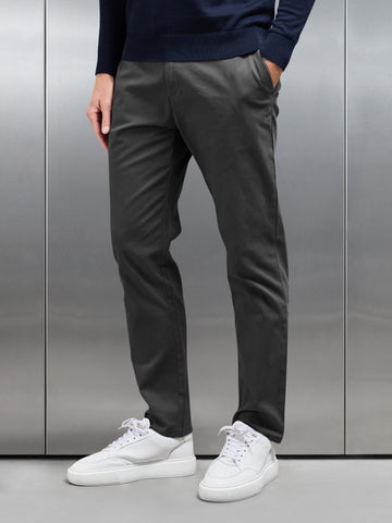 Relaxed Fit Chino Trouser in Grey