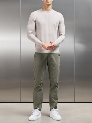 Relaxed Fit Chino Trouser in Olive