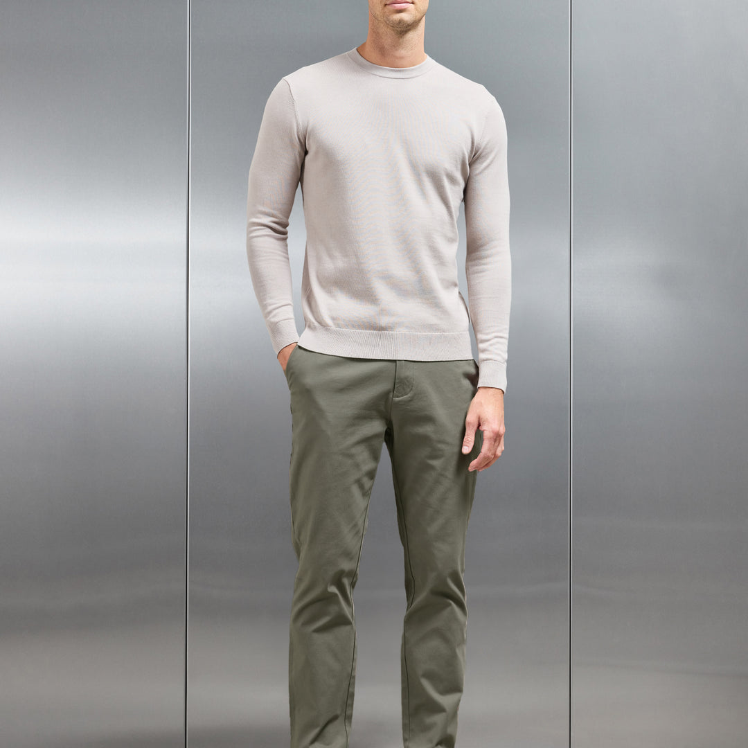 Relaxed Fit Chino Trouser in Olive