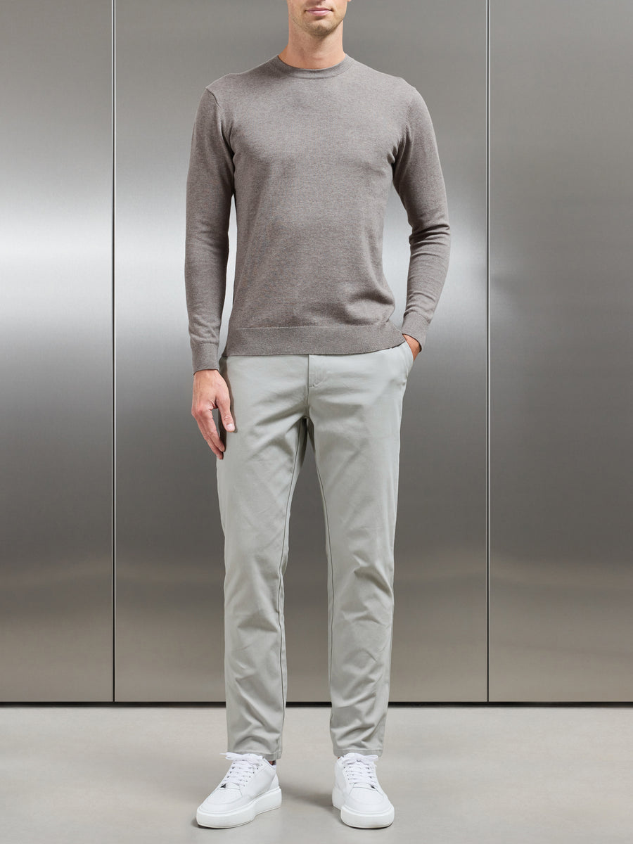 Relaxed Fit Chino Trouser in Stone