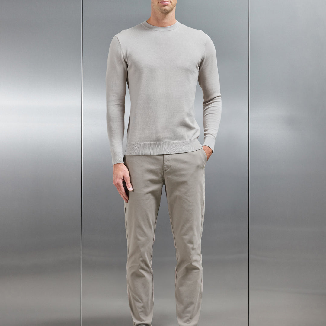 Relaxed Fit Chino Trouser in Taupe