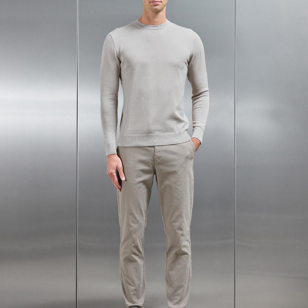 Relaxed Fit Chino Trouser in Taupe