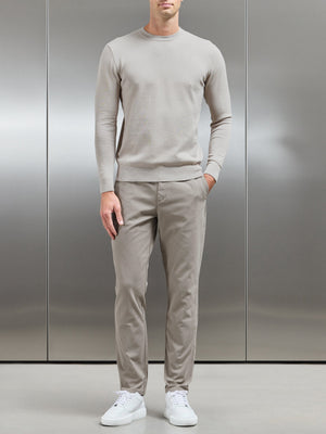 Relaxed Fit Chino Trouser in Taupe