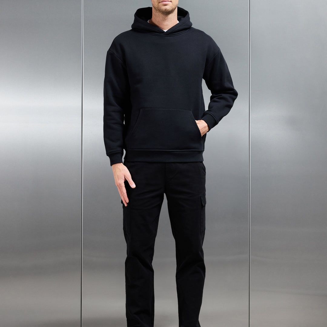 Relaxed Fit Cotton Cargo Pant in Black