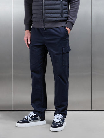 Relaxed Fit Cotton Cargo Pant In Navy